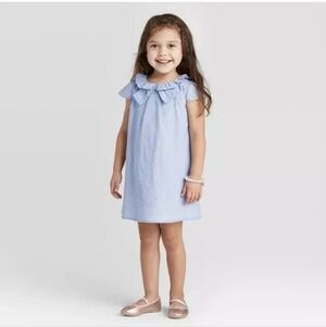 Carter's Toddler Girl  Blue Flutter Sleeve Dress Size 2t🔥5$ If You Get Bundle🔥